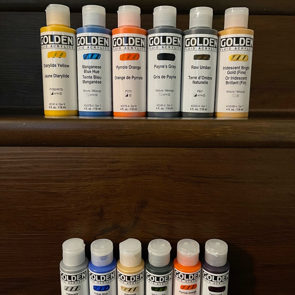 Golden Fluid Acrylics Paint Bundle - Hues